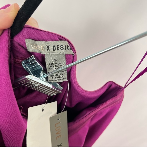 2/$30 Love by Design Purple Ariana One-Shoulder dress size medium NWT - Picture 5 of 7